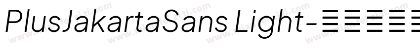PlusJakartaSans Light字体转换